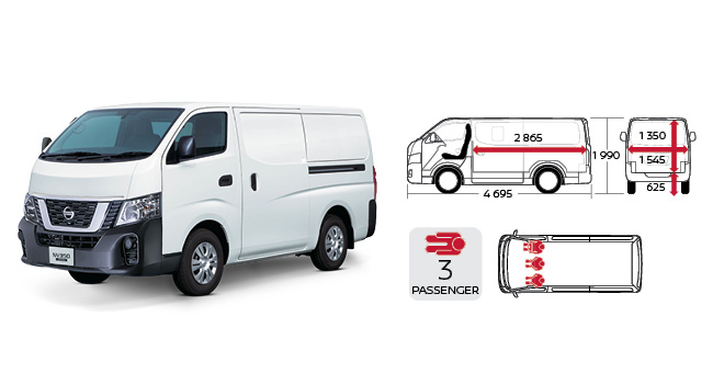 Nissan NV350 3 Seat split